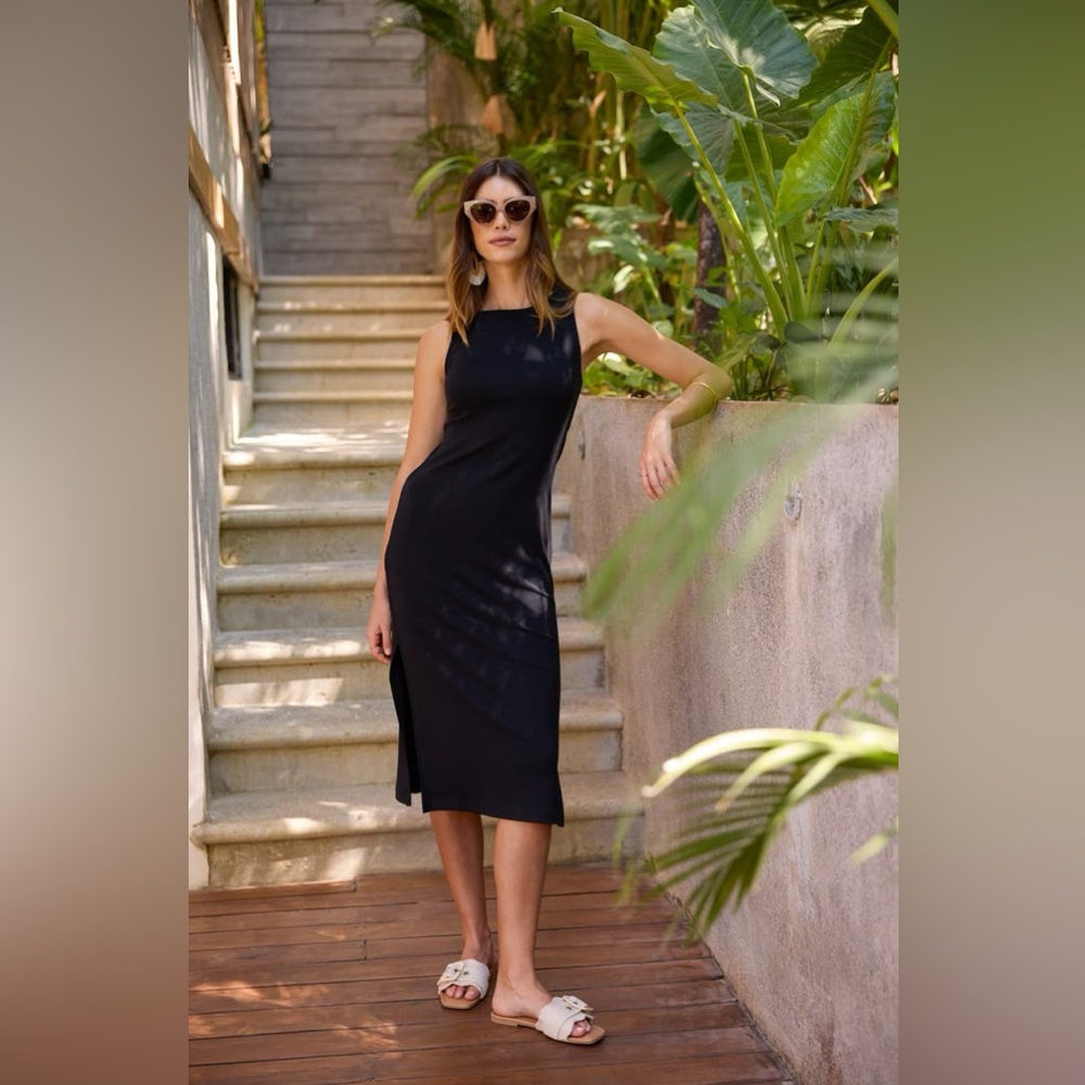 TravisMathew - Cloud Rib Hadley Wood Sleeveless Midi Dress - Size XS